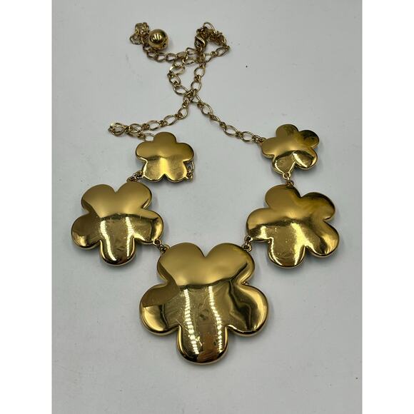 Kate Spade NY Beach House Blue Teal Enamel Flower Bouquet Necklace 12k plated - Picture 12 of 12